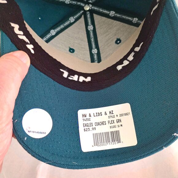 NFL Reebok Philadelphia Eagles Flex Fit Fitted Hat Cap M/L Football Gear 6 Panel - Picture 5 of 7